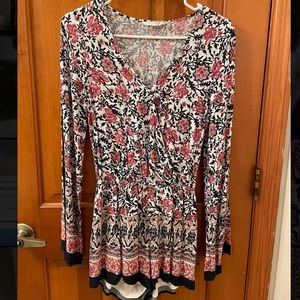 Floral long sleeve romper